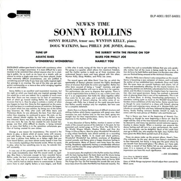 Sonny Rollins – Newk's Time (2015) New Sealed Vinyl LP - Picture 2 of 2